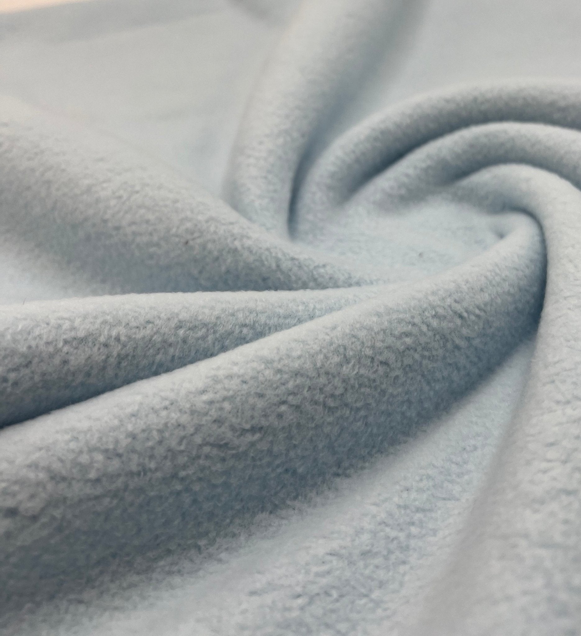Pale Baby Blue Plain Anti - Pil Polar Fleece Fabric Blanket Loungewear - T9 Fabrics